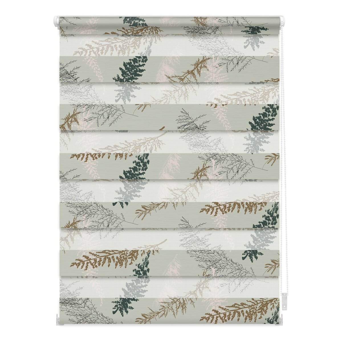 Bild 1 von Lichtblick Duo Rollo Klemmfix, ohne Bohren, blickdicht, Fir Branches - Blau