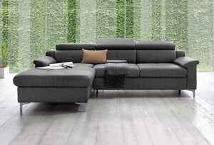 Exxpo - sofa fashion Ecksofa Florenz, mit Kopfteilverstellung, Grau