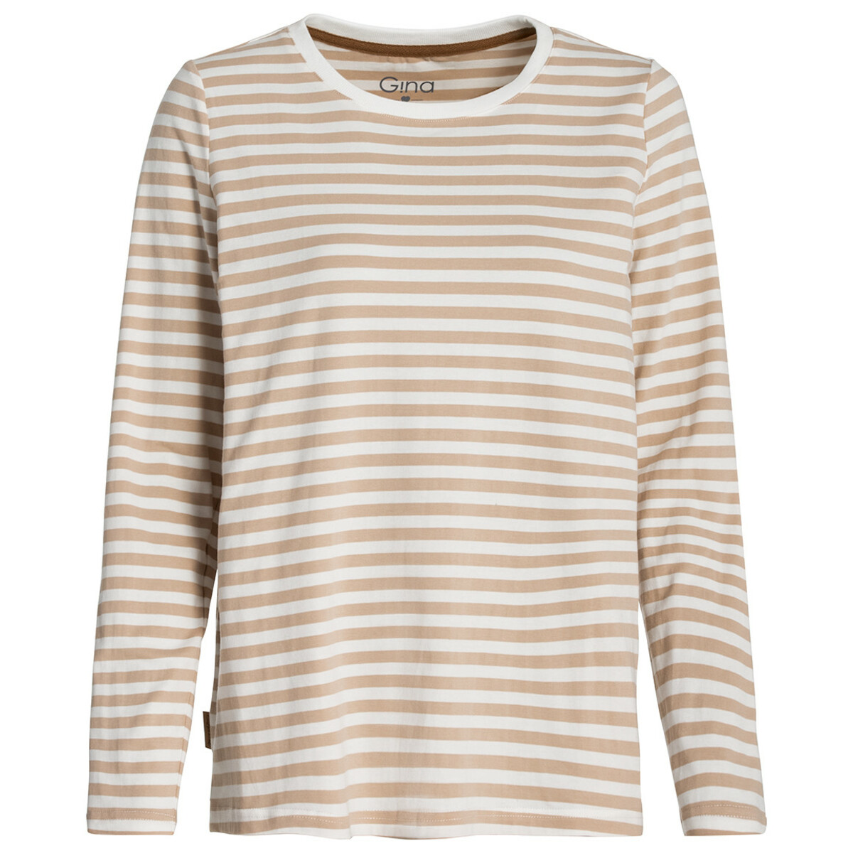 Bild 1 von Damen Langarmshirt gestreift BEIGE / CREME