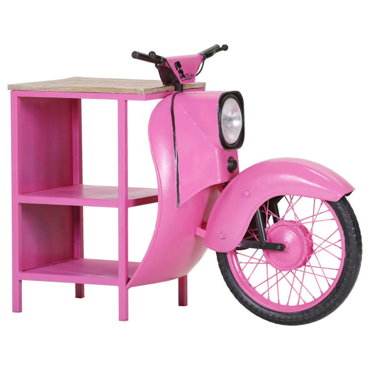 Bild 1 von Landscape Regalelement, Pink, Metall, Holz, Mangoholz, massiv, 120x88x57 cm, Typenauswahl, Beimöbel erhältlich, Arbeitszimmer, Büroregale, Bücherregale