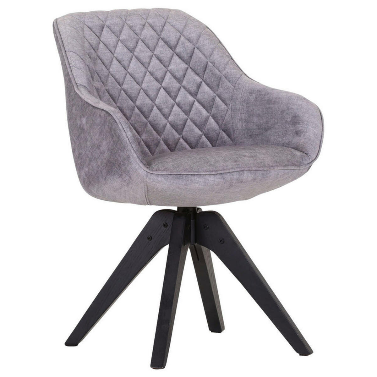 Bild 1 von Landscape Armlehnstuhl, Hellgrau, Textil, Eiche, massiv, konisch, Drehkreuz, 60x83x65 cm, Stoffauswahl, Typenauswahl, Sitzfläche 360° drehbar, Gestellauswahl, Esszimmer, Stühle, Armlehnenstühle