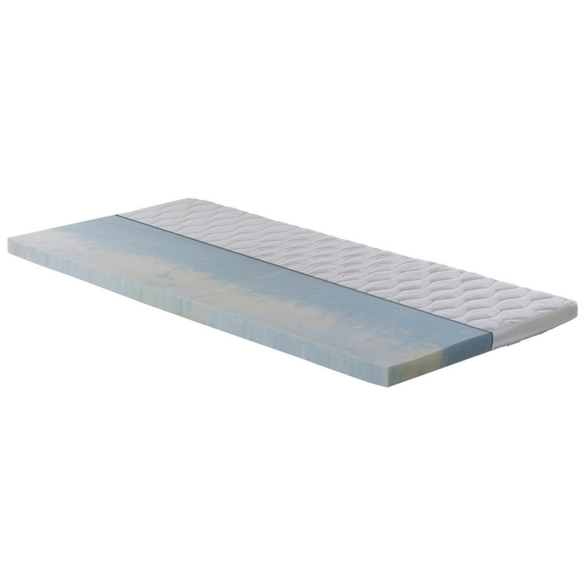 Bild 1 von Mid.you Topper, Weiß, Textil, Höhe ca. 6 cm, Füllung: Polyester, Fleece, Vlies, 180x200 cm, Bezug abnehmbar/waschbar, Ober- und Unterseite versteppt, für Hausstauballergiker geeignet, optimale Be