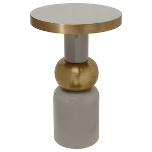 Mid.you Beistelltisch, Taupe, Gold, Metall, Uni, rund, Säule, 62x41x41 cm, Wohnzimmer, Wohnzimmertische, Beistelltische