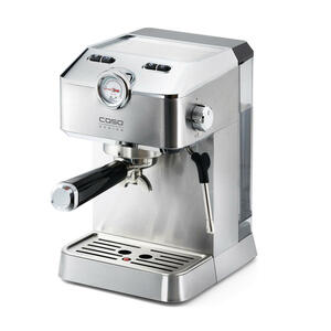 Caso Design Espressomaschine, Schwarz, Edelstahl, 19.5x30.5x25.5 cm, CE, Küchengeräte, Kaffeemaschinen & Zubehör