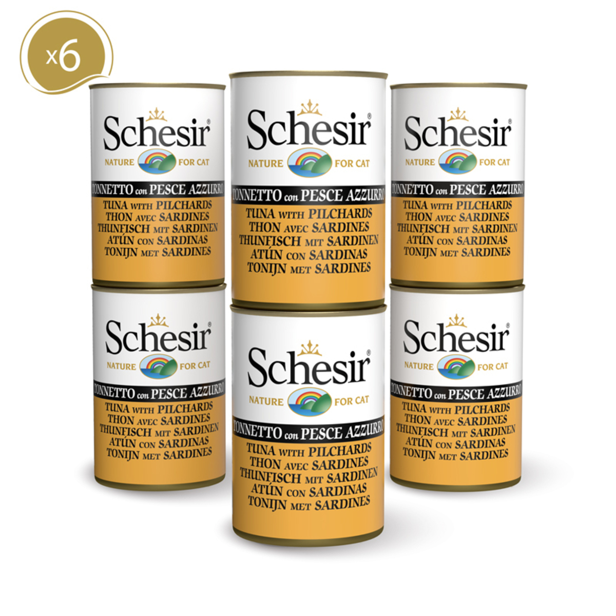 Bild 1 von Schesir Adult 6x140g Thunfisch & Meeresfische