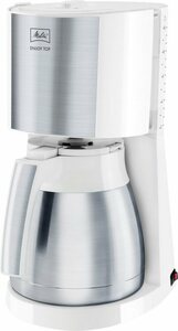 Melitta Filterkaffeemaschine Enjoy® Top Therm 1017-07 weiß, 1,25l Kaffeekanne, Papierfilter 1x4
