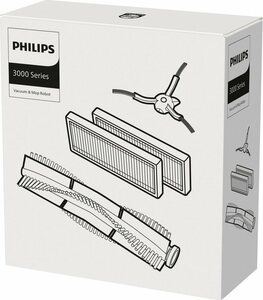 Philips Bodenwischer-Set XV1433/00 (Packung, 4-St), für Saugroboter XU3000/02, XU3110/02 mit 2x Filter, 1x Seitenbürsten