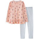 Bild 1 von Mädchen Schlafanzug mit Tänzerin ROSA / HELLGRAU