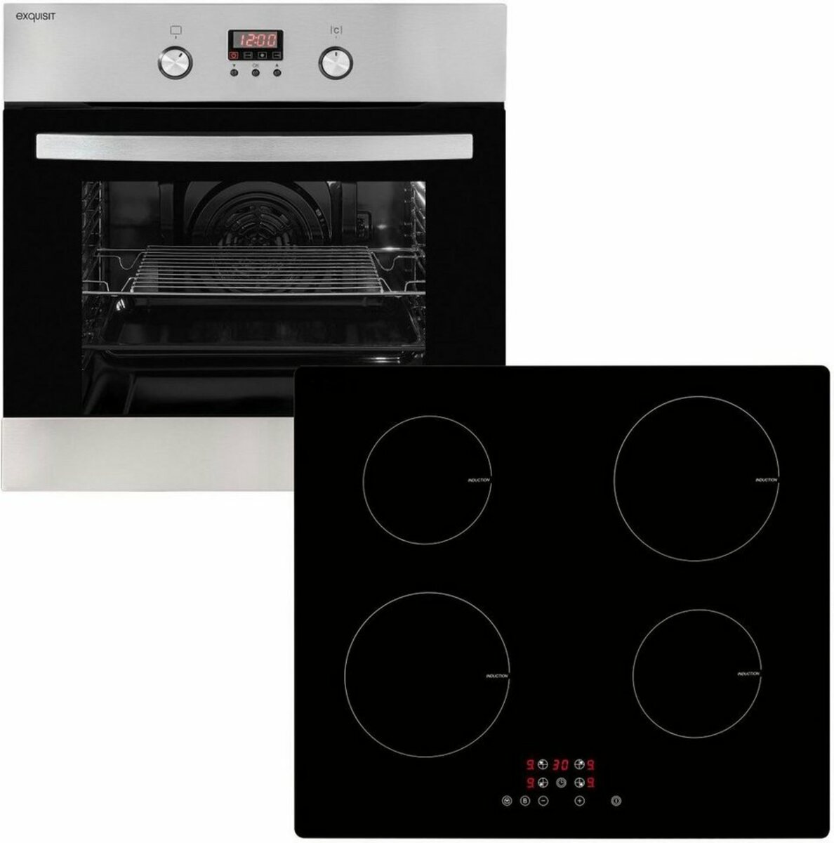 Bild 1 von exquisit Backofen-Set BAKOIN656501H, mit Teleskopauszug nachrüstbar