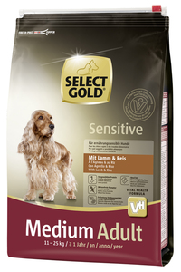 SELECT GOLD Sensitive Adult Medium Lamm & Reis 4kg