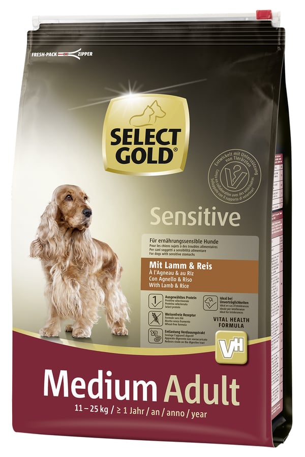 Bild 1 von SELECT GOLD Sensitive Adult Medium Lamm & Reis 4kg