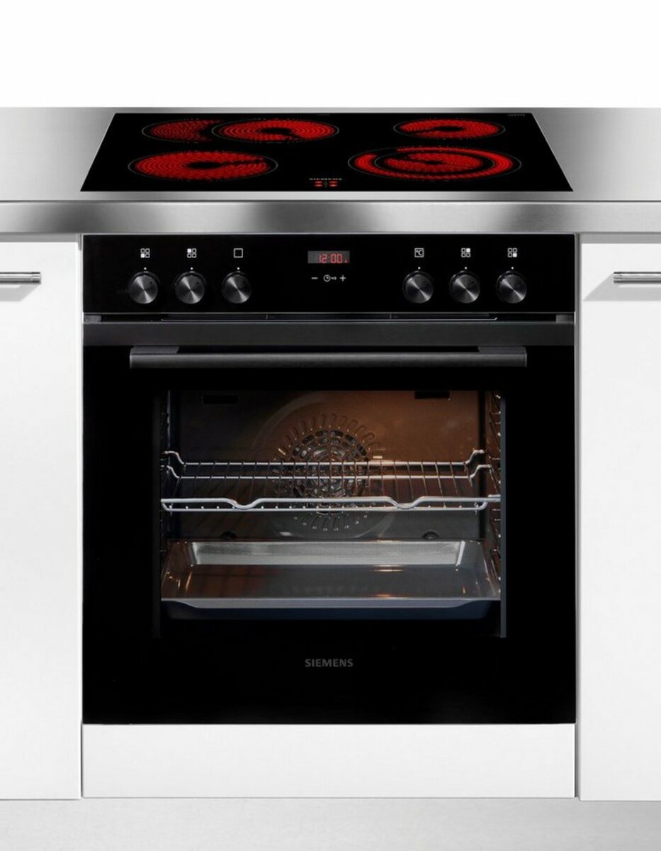 Bild 1 von SIEMENS Elektro-Herd-Set iQ300 EQOTABK1, mit Teleskopauszug nachrüstbar, inkl. Pizzaform, 4 Jahre Garantie inklusive