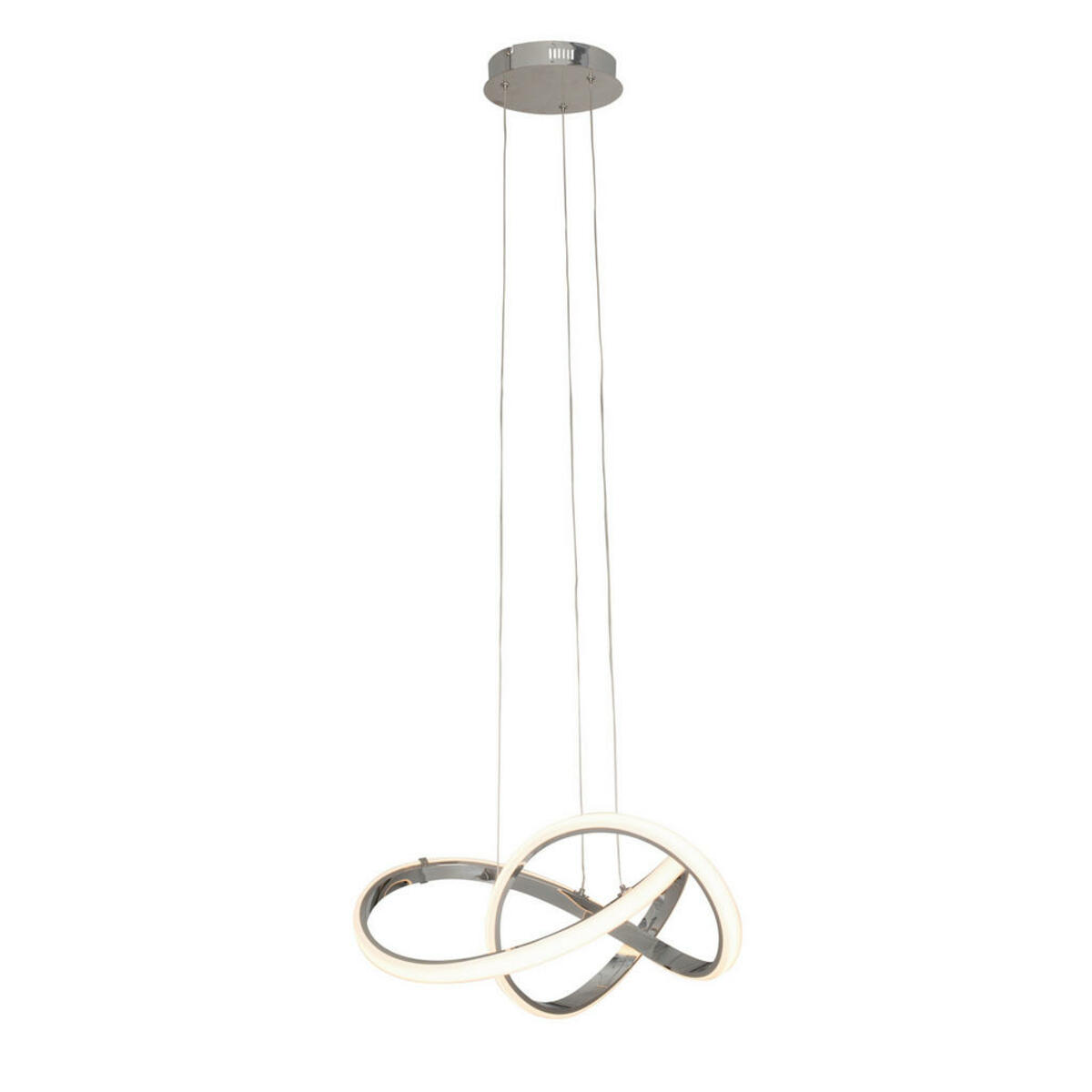 Bild 1 von Ambiente Led-Hängeleuchte, Chrom, Metall, Kunststoff, Uni,Uni, rund,rund, 55 cm, RoHS, Europäischer Sicherheitsstandard, Lampen & Leuchten, Innenbeleuchtung, Hängelampen