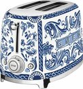 Bild 1 von Smeg Toaster TSF01DGBEU, 2 Schlitze, für 2 Scheiben, 950 W, Dolce & Gabbana Blue Mediterraneo