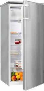 exquisit Kühlschrank KS185-4-HE-040E inoxlook, 122 cm hoch, 55 cm breit