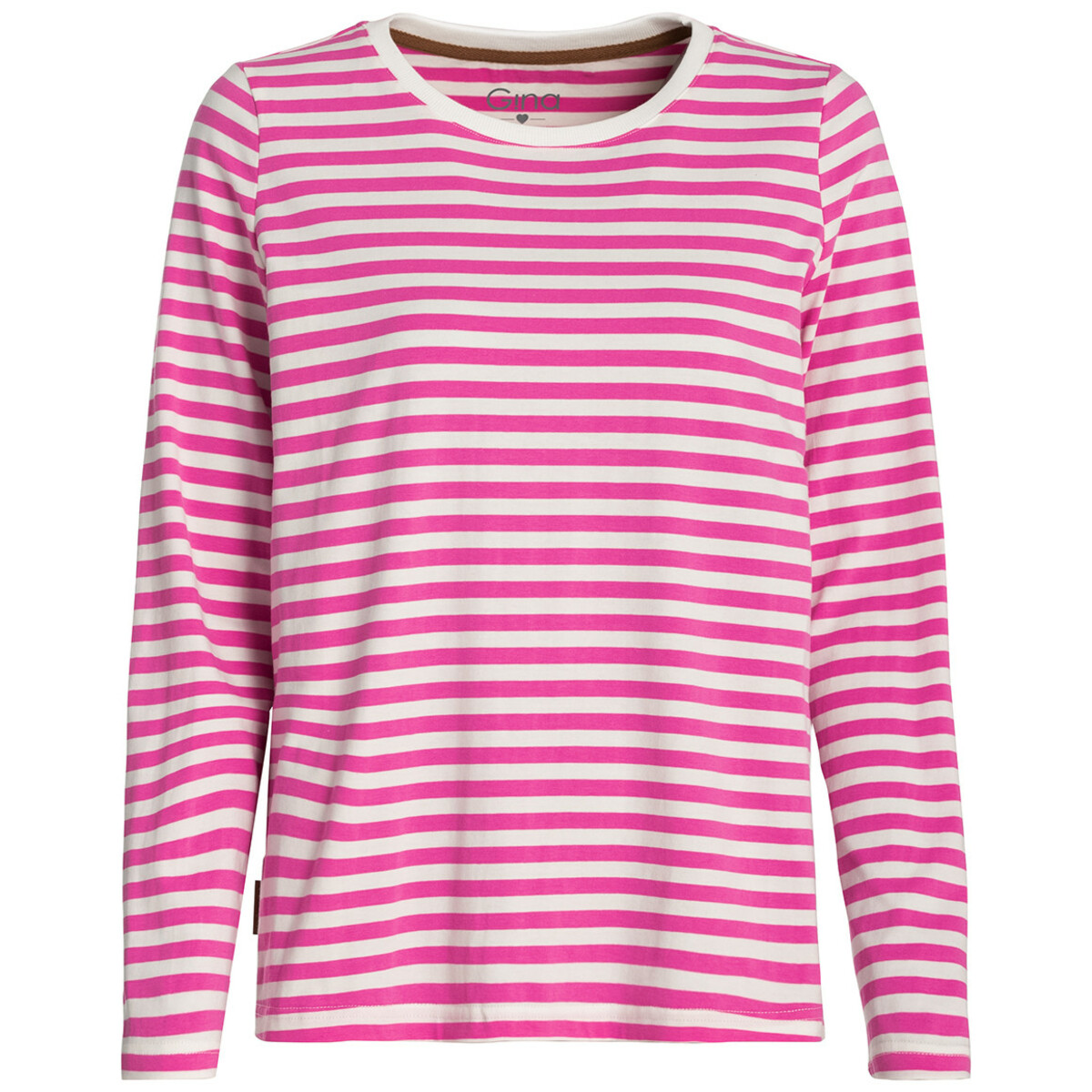 Bild 1 von Damen Langarmshirt gestreift PINK / WEISS