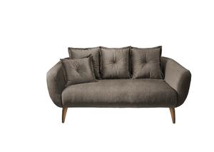 2,5-Sitzer-Sofa Baggio Braun Velours, Braun