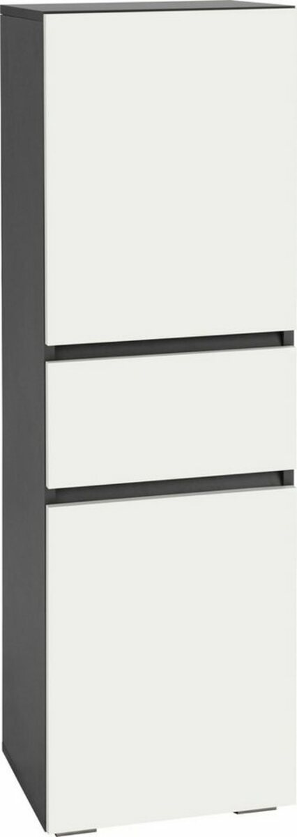 Bild 1 von Home affaire Midischrank Wisla Höhe 130 cm, mit Türen & Schubkasten, Grau|weiß