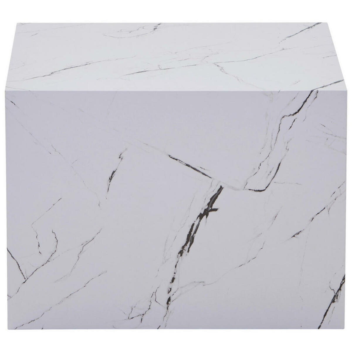 Bild 1 von Mid.you Beistelltisch, Weiß, Marmoroptik, rechteckig, 55x40x55 cm, Wohnzimmer, Wohnzimmertische, Beistelltische