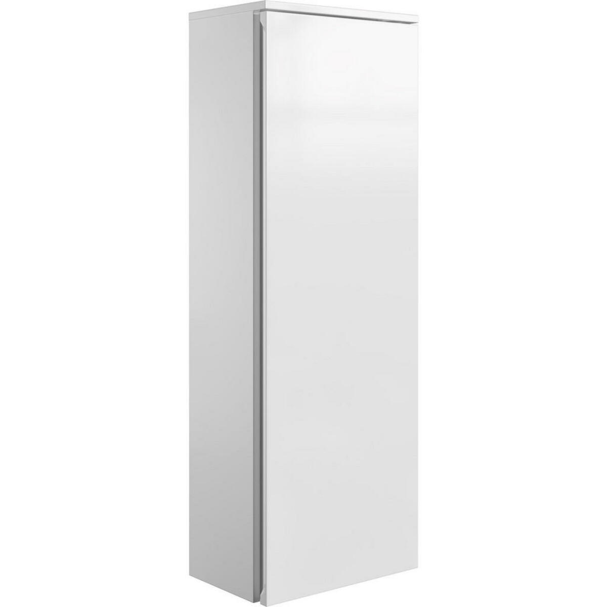 Bild 1 von Voleo Midischrank Lara, Weiß, Weiß Hochglanz, Glas, 4 Fächer, 40.3x115.3x25.9 cm, Made in Germany, Typenauswahl, hängend, Badezimmer, Badmöbelsets & -serien, Badmöbel-Serien