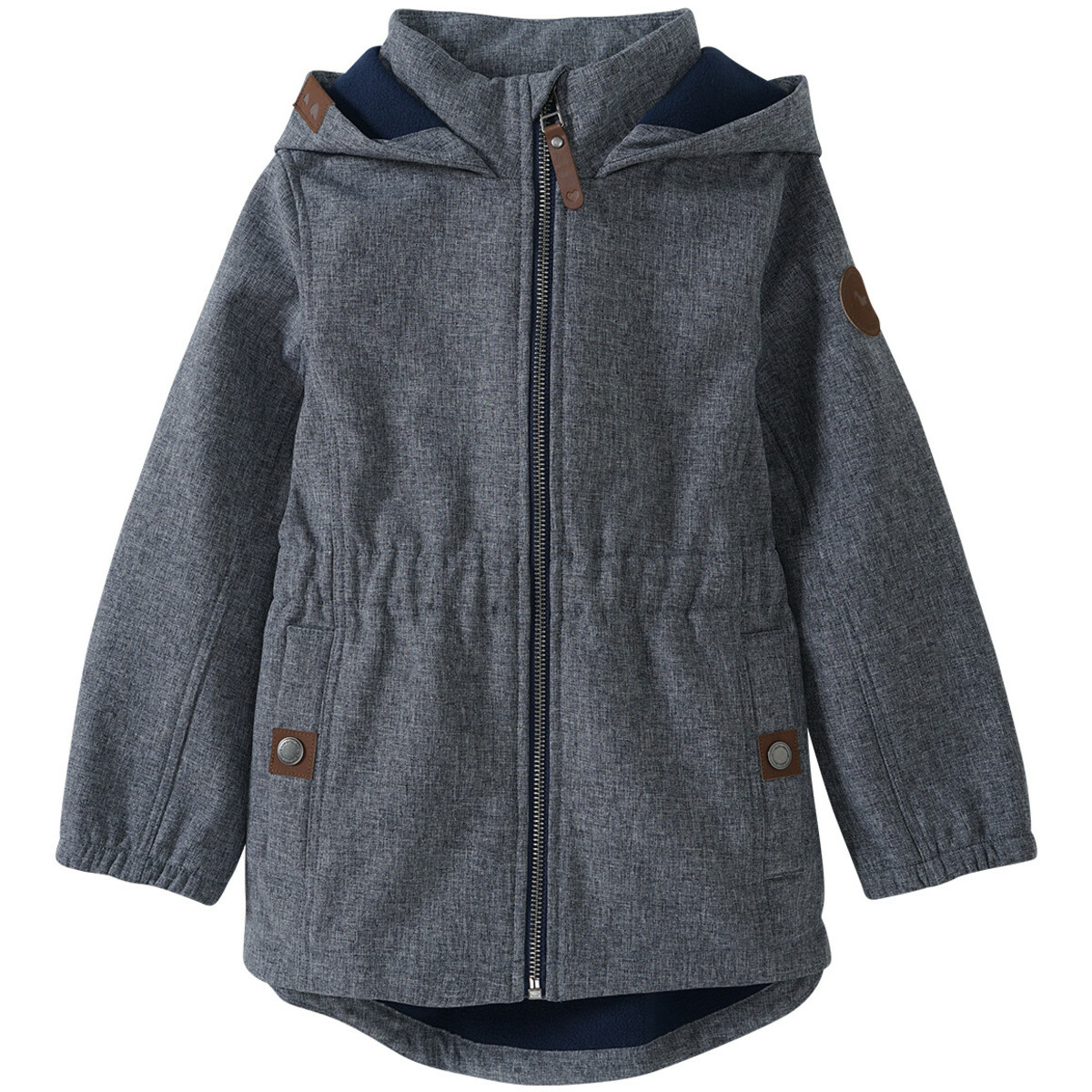 Bild 1 von Mädchen Softshellmantel in Melange-Optik DUNKELBLAU / GRAU