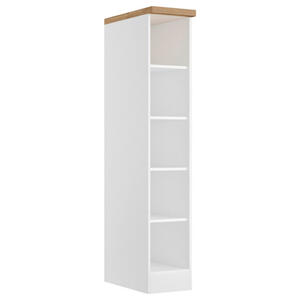 Held Regal, Weiß, Eiche Wotan, Holzwerkstoff, 4 Fächer, 30x166x60 cm, stehend, Arbeitszimmer, Büroregale, Bücherregale