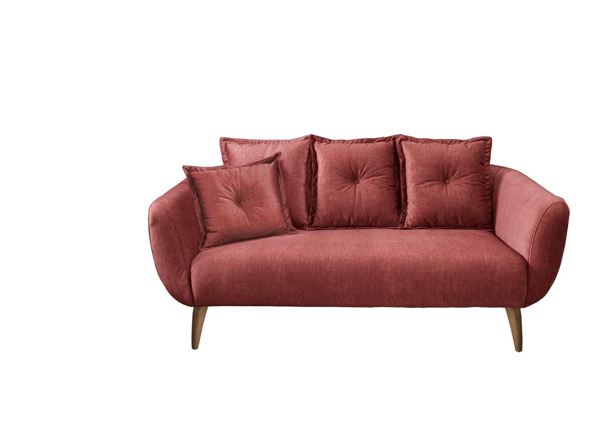 Bild 1 von 2,5-Sitzer-Sofa Baggio Koralle Velours, Koralle