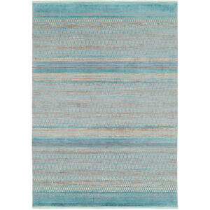 Dieter Knoll Webteppich Tinto Maestro, Grau, Türkis, Textil, Streifen, rechteckig, 200 cm, Oeko-Tex® Standard 100, für Fußbodenheizung geeignet, pflegeleicht, Teppiche & Böden, Teppiche, Moderne