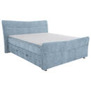 Bild 1 von Esposa Boxspringbett, Hellblau, Textil, H2, Höhe ca. 18 cm, 180x200 cm, Bettkasten, gepolstertes Kopfteil, Stoffauswahl, Topper durchgehend, in verschiedenen Größen erhältlich, Schlafzimmer, Bett