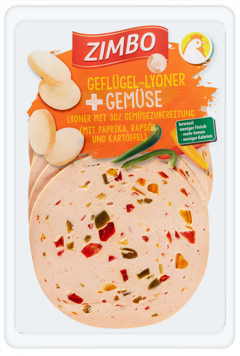 Bild 1 von ZIMBO Geflügel-Lyoner + Gemüse