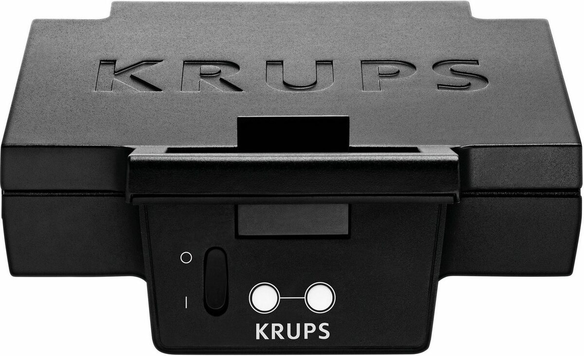 Bild 1 von Krups Sandwichmaker FDK452, 850 W, breite Platten, Temperaturkontrollleuchte, praktischer Griff, kompakt