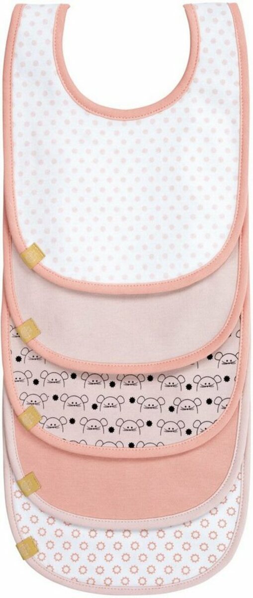 Bild 1 von LÄSSIG Lätzchen Little Chums, Mouse, (Set, 5-St), PETA-approved vegan