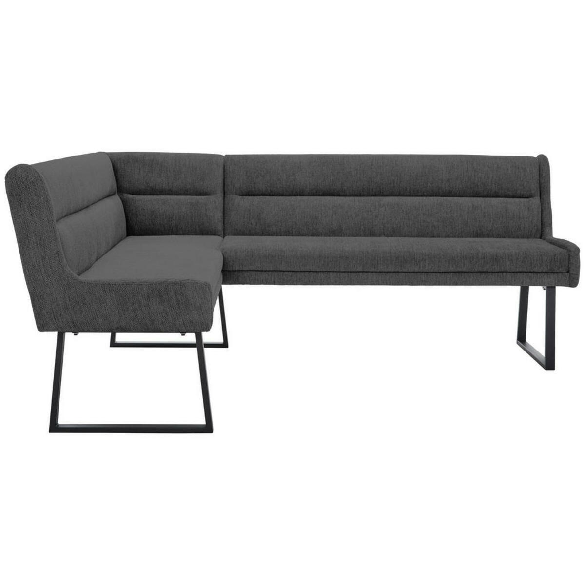 Bild 1 von Novel Eckbank, Schwarz, Dunkelgrau, Metall, Textil, 4-Sitzer, Ottomane rechts, Eckteil, L-Form, 217x159 cm, Stoffauswahl, Typenauswahl, mit Rückenlehne, in verschiedenen Größen erhältlich, Esszim