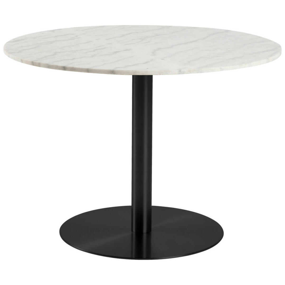 Bild 1 von Esstisch, Schwarz, Weiß, Stein, rund, Säule, Bodenplatte, 105x75 cm, Reach, Esszimmer, Tische, Esstische