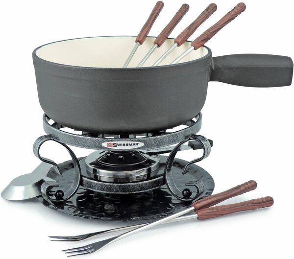 Bild 1 von SWISSMAR Fondue Lugano, 2 l, Gusseisen, 9-teilig, inkl. 6 Fonduegabeln