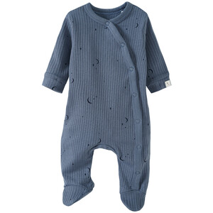Newborn Schlafanzug mit Mond-Allover DUNKELBLAU