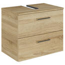 Bild 1 von Sadena Waschbeckenunterschrank M-Plan, Eiche Bianco, Metall, 2 Schubladen, 60x49.8x38.3 cm, Goldenes M, Made in Germany, Zusatzausstattung erhältlich, hängend, Typenauswahl, Badezimmer, Badezimmers