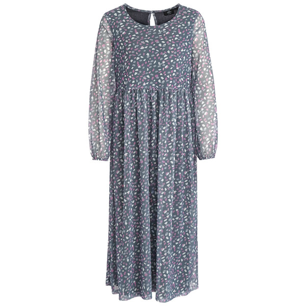 Bild 1 von Damen Kleid mit Allover-Muster DUNKELGRAU