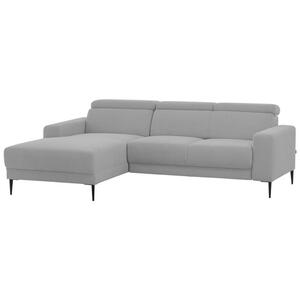 Livetastic Eckschlafsofa, Hellgrau, Textil, Uni, 3-Sitzer, 246x128 cm, Stoffauswahl, Rücken echt, Armteil links, rechts, elektrischer Sitzvorzug, Wohnzimmer, Sofas & Couches, Wohnlandschaften