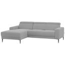 Bild 1 von Livetastic Eckschlafsofa, Hellgrau, Textil, Uni, 3-Sitzer, 246x128 cm, Stoffauswahl, Rücken echt, Armteil links, rechts, elektrischer Sitzvorzug, Wohnzimmer, Sofas & Couches, Wohnlandschaften