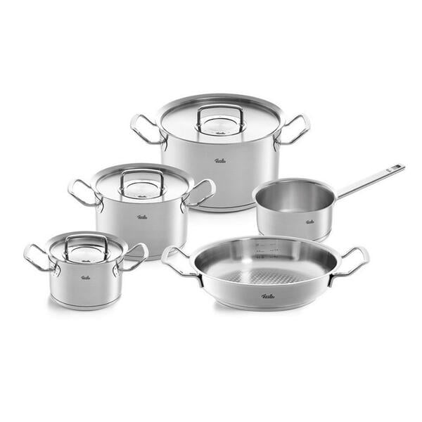 Bild 1 von Fissler Kochtopfset Original-Profi Collection, Silber, Metall, 5-teilig, 16 cm,20 cm,16 cm, breiter Schüttrand, Griffe werden nicht heiß, Kochen, Töpfe, Topfsets