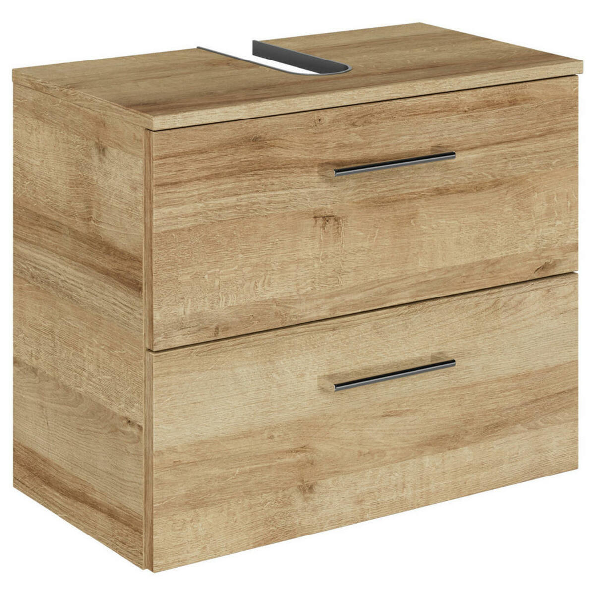 Bild 1 von Sadena Waschbeckenunterschrank M-Plan, Eiche, Metall, 2 Schubladen, 60x49.8x33.3 cm, Goldenes M, Made in Germany, Zusatzausstattung erhältlich, hängend, Typenauswahl, Badezimmer, Badezimmerschränk