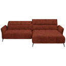 Bild 1 von Livetastic Ecksofa, Terracotta, Textil, Uni, 3-5-Sitzer, Ottomane rechts, L-Form, 272x175 cm, Made in EU, Stoffauswahl, seitenverkehrt erhältlich, Rücken echt, Wohnzimmer, Sofas & Couches, Wohnland