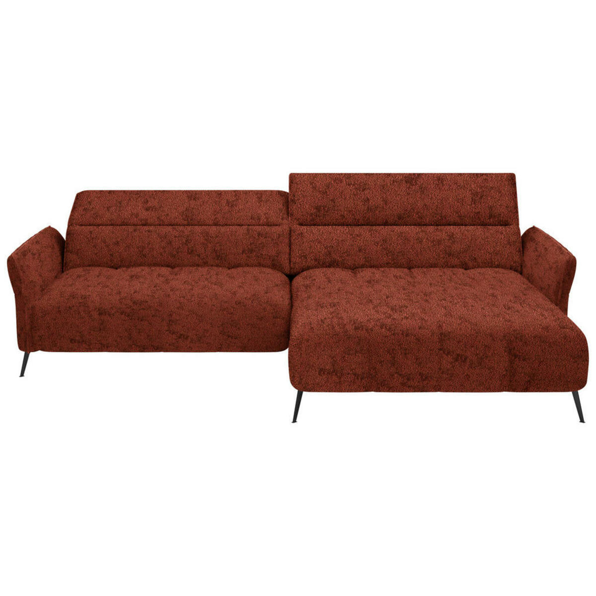 Bild 1 von Livetastic Ecksofa, Terracotta, Textil, Uni, 3-5-Sitzer, Ottomane rechts, L-Form, 272x175 cm, Made in EU, Stoffauswahl, seitenverkehrt erhältlich, Rücken echt, Wohnzimmer, Sofas & Couches, Wohnland