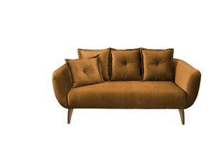 2,5-Sitzer-Sofa Baggio Gelb Velours, Gelb