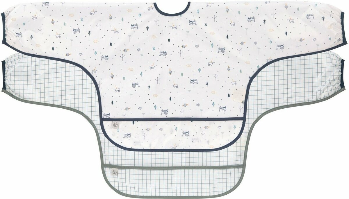 Bild 1 von LÄSSIG Lätzchen Garden Explorer, boys, (Set, 2-St), langärmelig, mit integriertem Auffangschutz, PETA-approved vegan