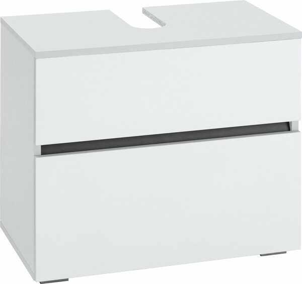 Bild 1 von Home affaire Waschbeckenunterschrank Wisla Siphonausschnitt, Tür Push-to-open-Funktion, Breite 60cm, Höhe 55 cm, Weiß