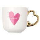 Bild 1 von Tasse mit Herz und Schrifzug HELLLILA / WEISS / GOLD