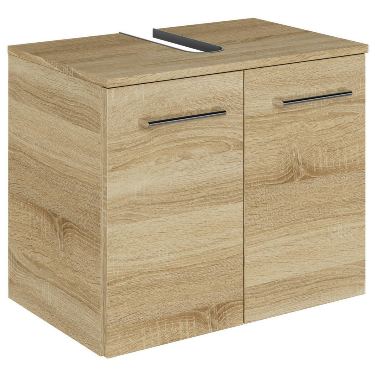 Bild 1 von Sadena Waschbeckenunterschrank M-Plan, Eiche Bianco, Metall, 60x49.8x38.3 cm, Goldenes M, Made in Germany, Zusatzausstattung erhältlich, hängend, Typenauswahl, Badezimmer, Badezimmerschränke, Wasc