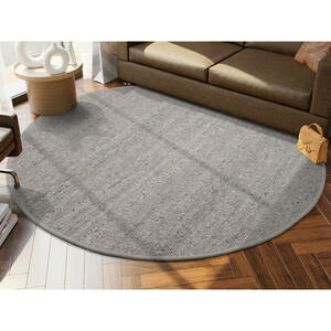 Linea Natura Handwebteppich, Grau, Textil, meliert, rund, für Fußbodenheizung geeignet, Teppiche & Böden, Teppiche, Naturteppiche